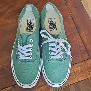 Vans Classic Green Sneakers with White Accents